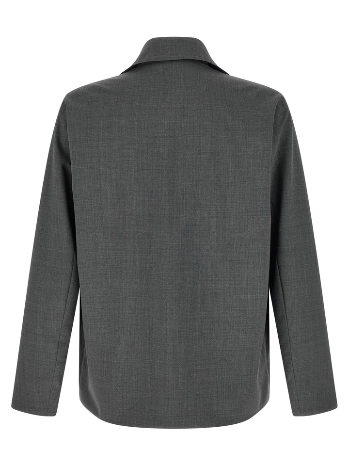 Herno Reversible Overshirt Puffer Jackets - Gray | 48d8bb2ce2f185a202f21898ff406ede87c2ab59