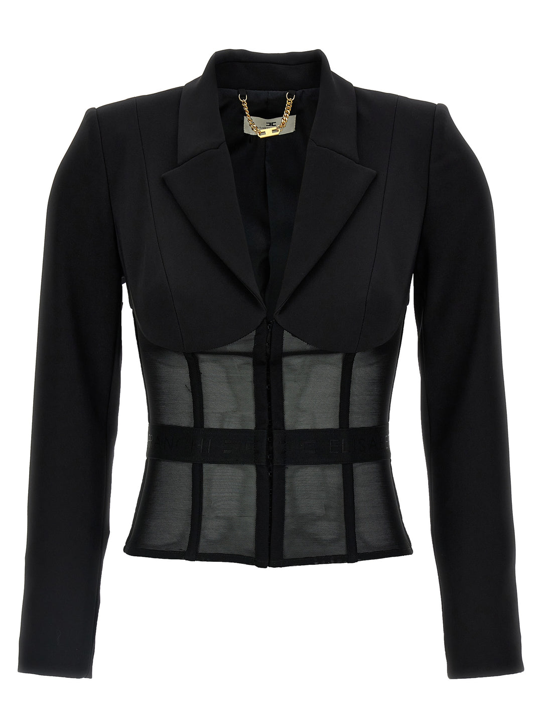 CrêPe And Tulle Blazer Blazer And Suits Black