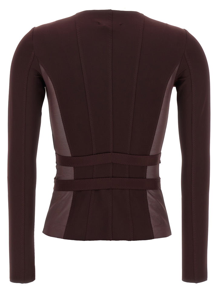 Elisabetta Franchi Bustier Blazer BlazerS - Bordeaux | ca90159f3103ee0af2ac2bfa431f5cbef1640e82