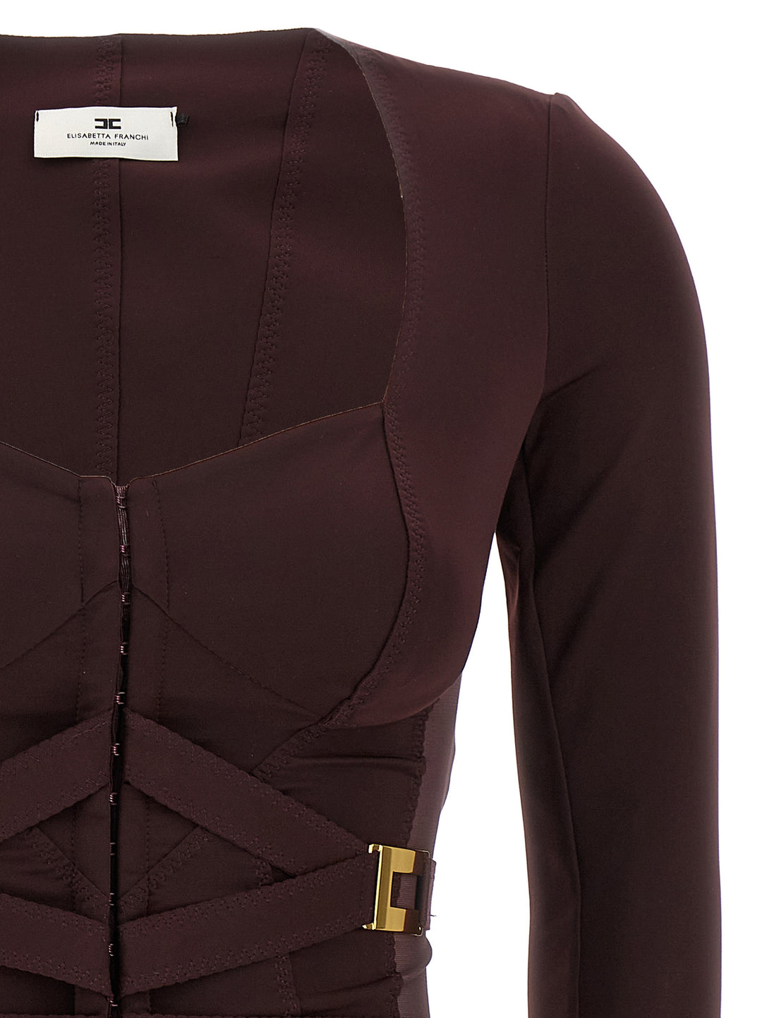 Elisabetta Franchi Bustier Blazer BlazerS - Bordeaux | 29398931b34eb635b2bc1289da8edaee0167fde1