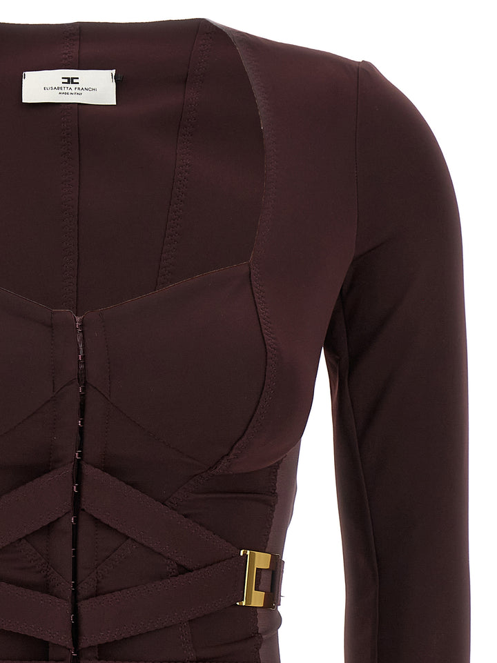 Elisabetta Franchi Bustier Blazer BlazerS - Bordeaux | 29398931b34eb635b2bc1289da8edaee0167fde1