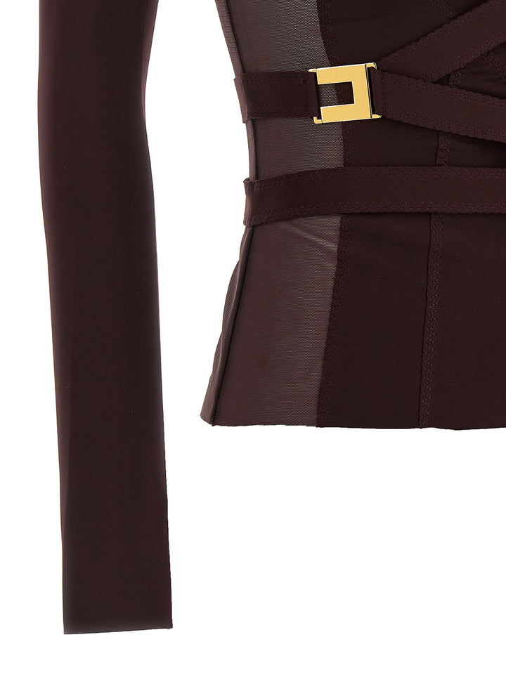Elisabetta Franchi Bustier Blazer BlazerS - Bordeaux | 5f1560ec55d0e6829cb15eec97728940e49f3a9f