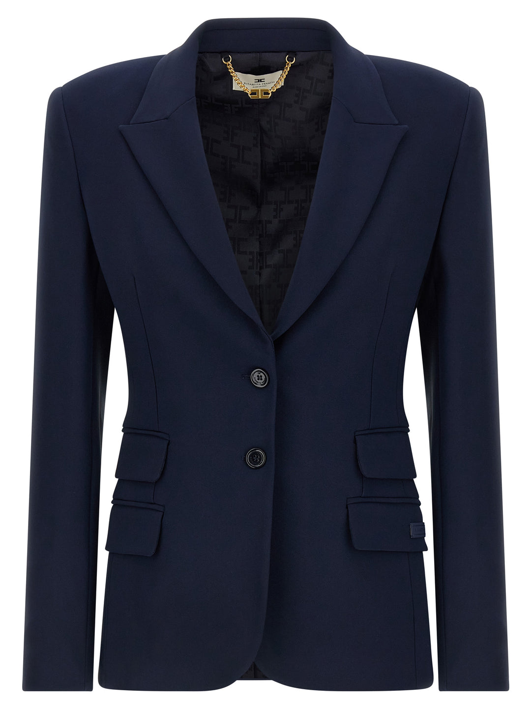 Elisabetta Franchi Light Crêpe Blazer BlazerS - Blue | 6339726c1b4aa9143c6ed6f9cb67810581a25895