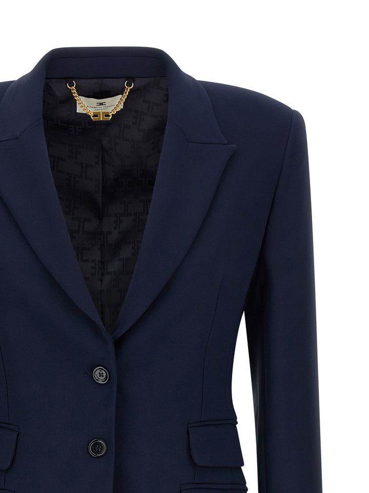 Elisabetta Franchi Light Crêpe Blazer BlazerS - Blue | 947fcb7a4157b8e767e229dba33c2338a28fc327