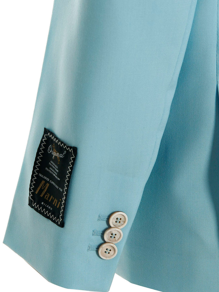 Marni Single-Breasted Blazer Jacket BlazerS - Light Blue | 0d6fc055725e9c308f7be44eabfccb4d76ecdd3c
