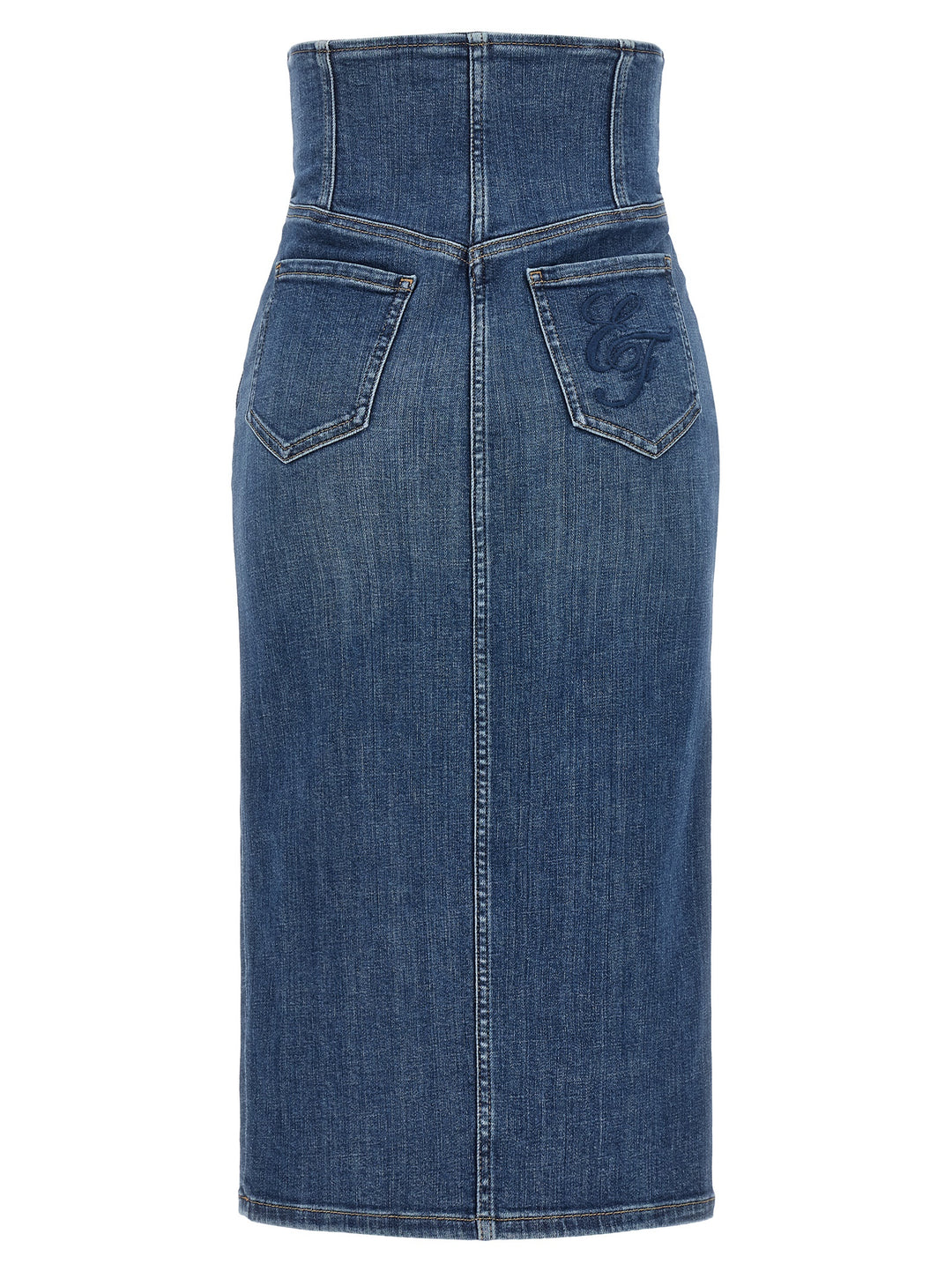 Elisabetta Franchi Denim Skirt Skirts - Blue | 08902415235d931eb51852bbde8f7032a763d105