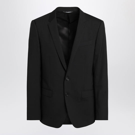 Black Single-Breasted Virgin Wool Suit