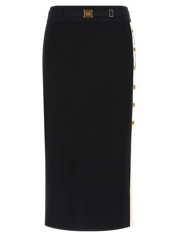 Elisabetta Franchi Side Band Skirt Skirts - Black | 8a5762fceb242219936376d8d09a85987868a115