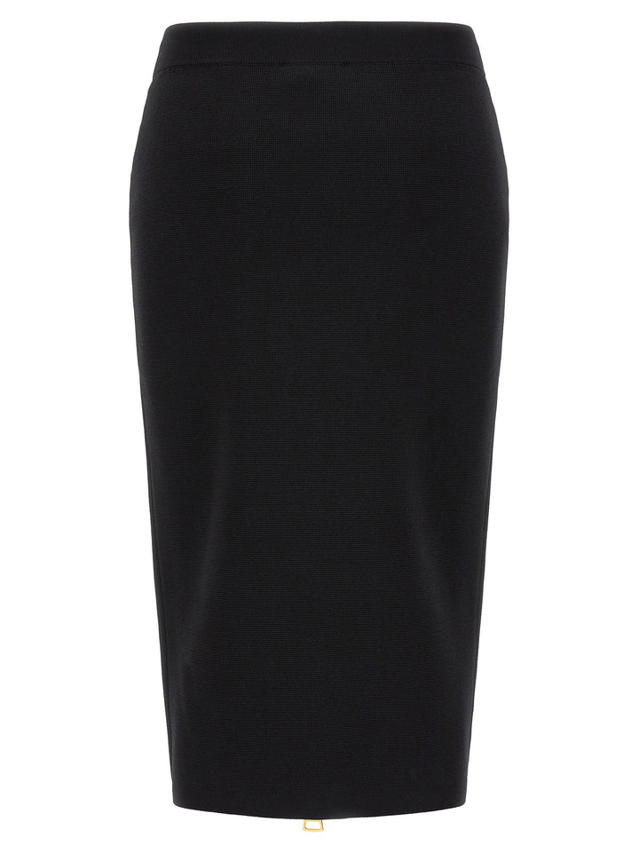 Elisabetta Franchi Zip Skirt Skirts - Black | 93b903a86d878023b270597b500bc3a8ef1f6b17