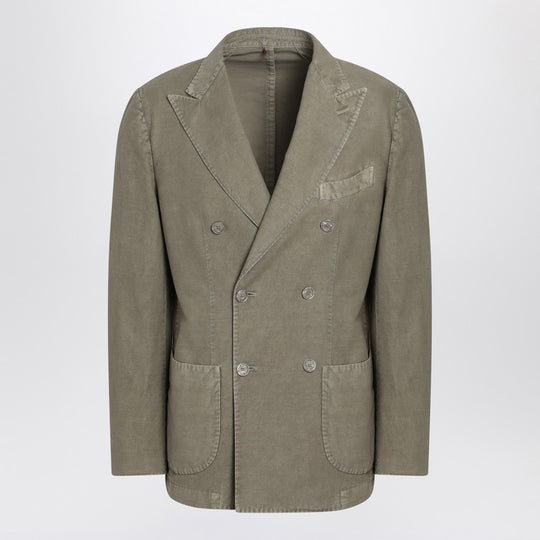 Double-Breasted Sage Green Jacket
