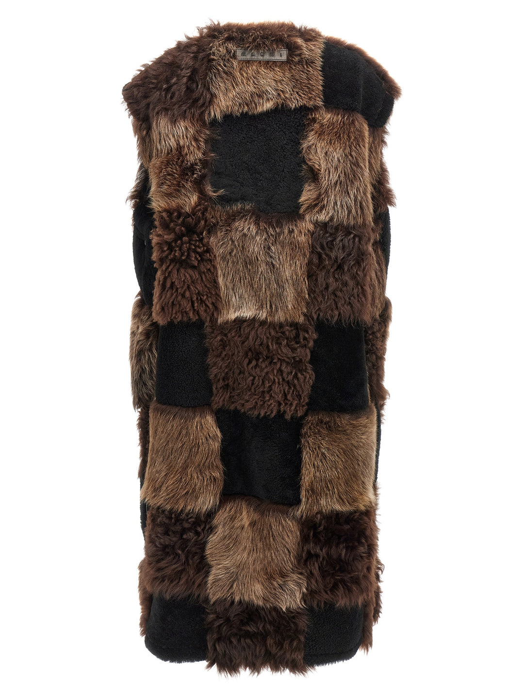Marni Long Shearling Vest Gilet - Brown | cac503ba2951a73b5c380e7d239fcbdd70748381
