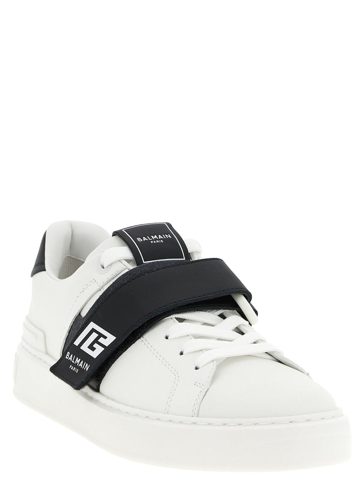 Balmain B-Court Sneakers - White/Black | afcf723a7dda73a172637c00edb2ce4f580b332c