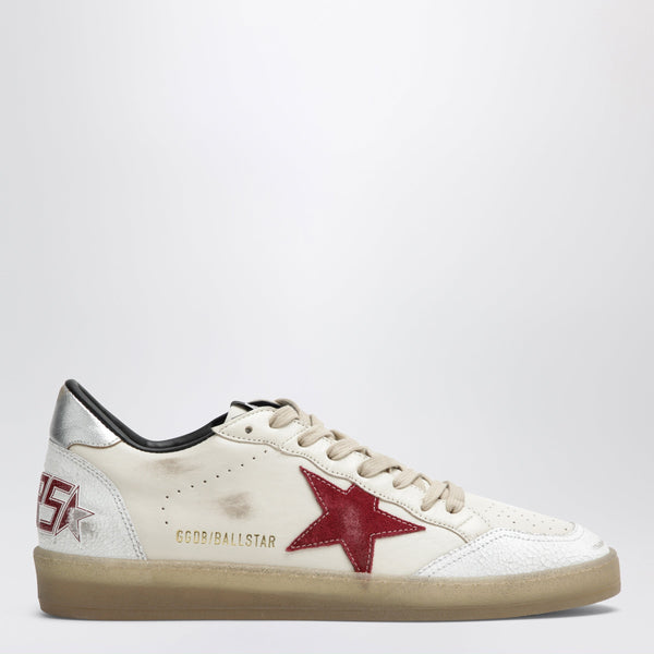 Ball Star Sneakers In Butter Beige/White/Red