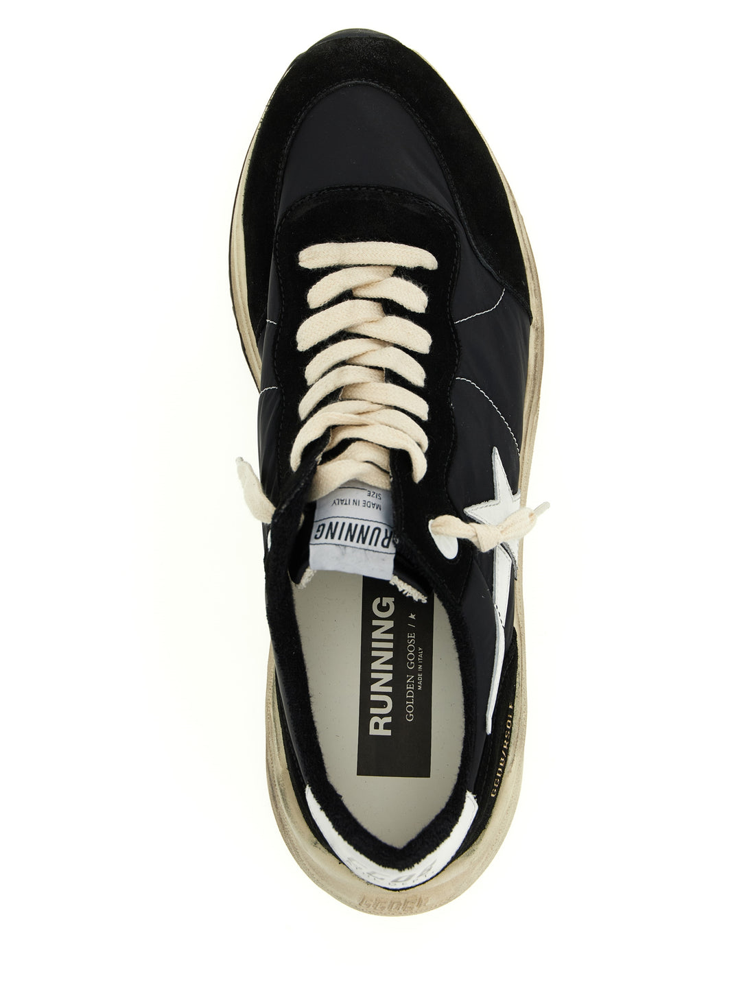 Golden Goose Running Sole Sneakers - White/Black | 8f5889e6e44a2908f9ca8f687c71dd6219ffdd68