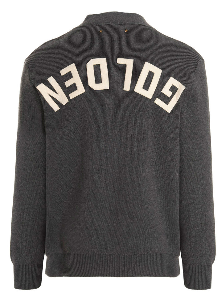 Golden Goose Logo Cardigan Sweaters and Cardigans - Gray | 29248bf71b5201402147abfd0a24a5c691cc3f8d