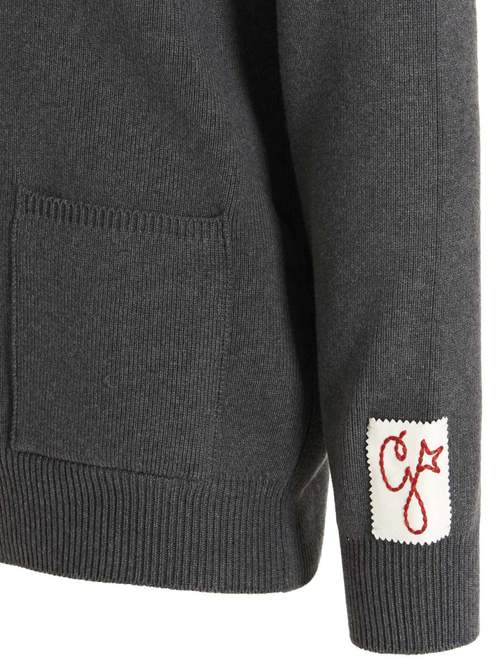 Logo Cardigan Sweater, Cardigans Gray