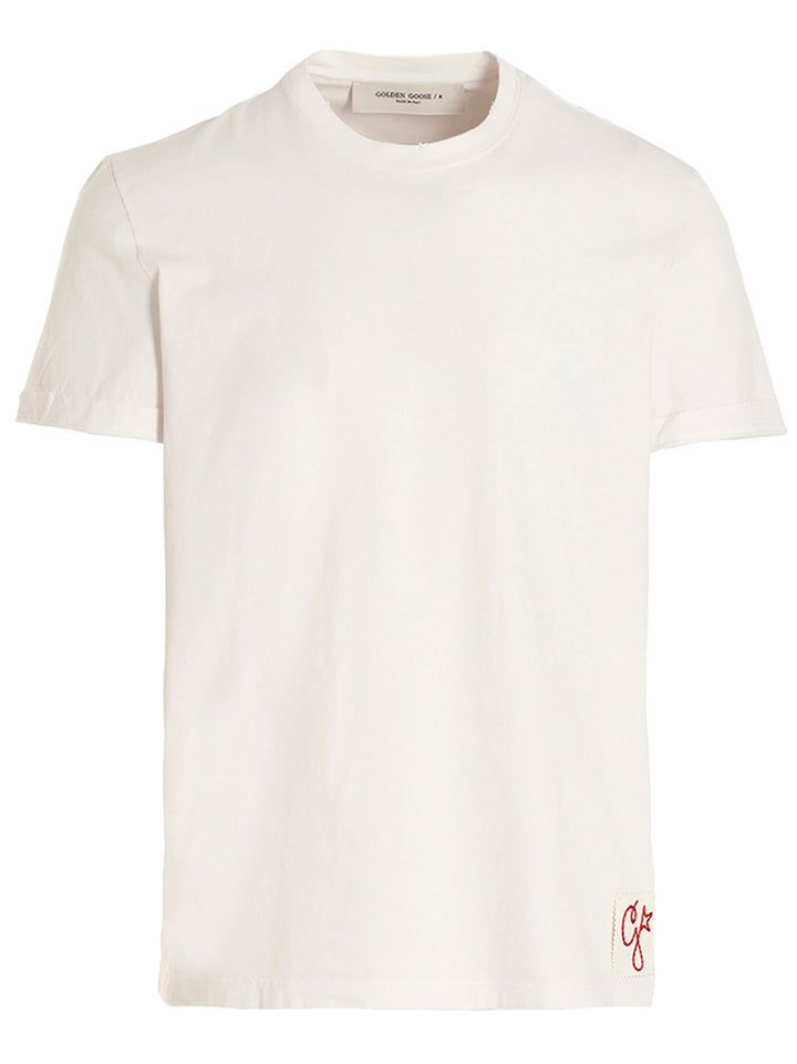 Distressed Cotton T-Shirt White