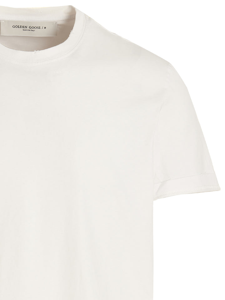 Distressed Cotton T-Shirt White