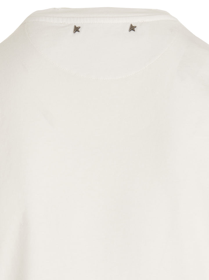 Distressed Cotton T-Shirt White