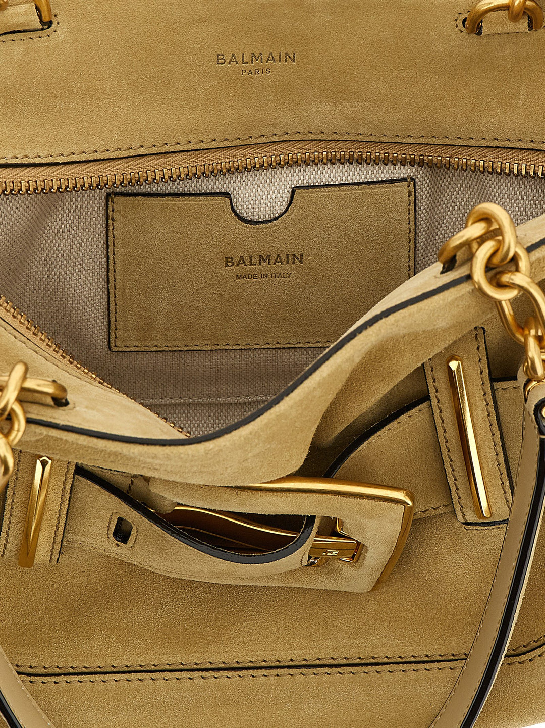 Balmain Anthem Shoulder Bags - Beige | cf1681e682ac748d20f7ec980454006f86111b12