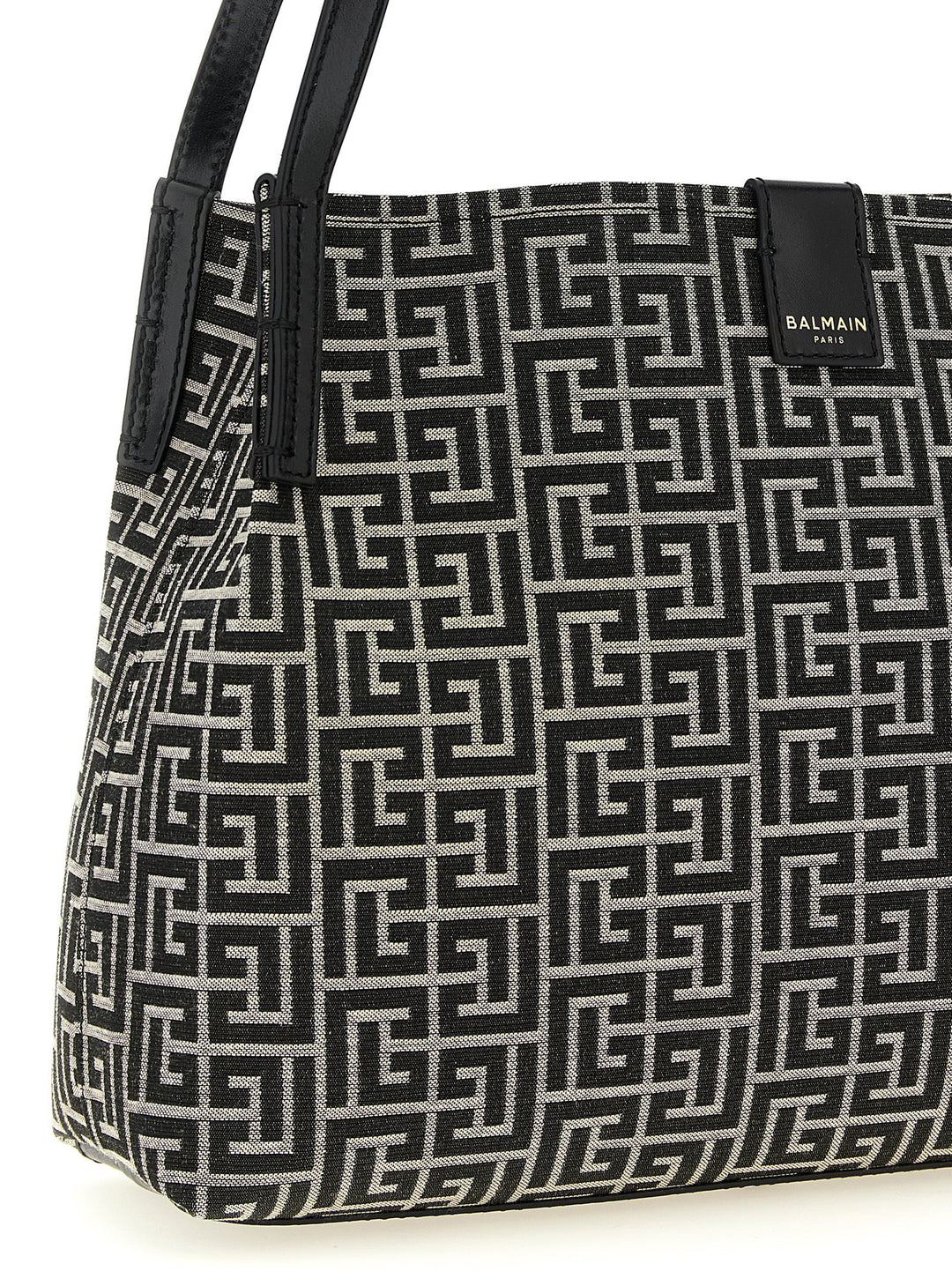 Balmain Release Tote Bag - White/Black | d946bbe414fcf0cb705dea17aba70642196aa2e4