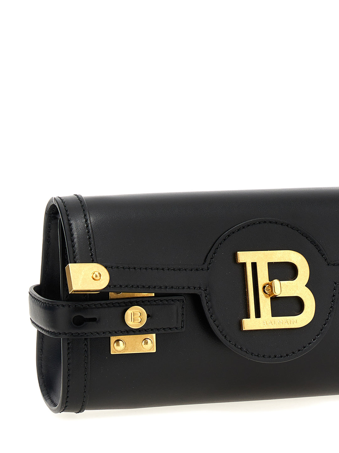 Balmain B-Buzz Clutch - Black | 02934fd3efc9787fb0c8983bc31ab809f82d9708