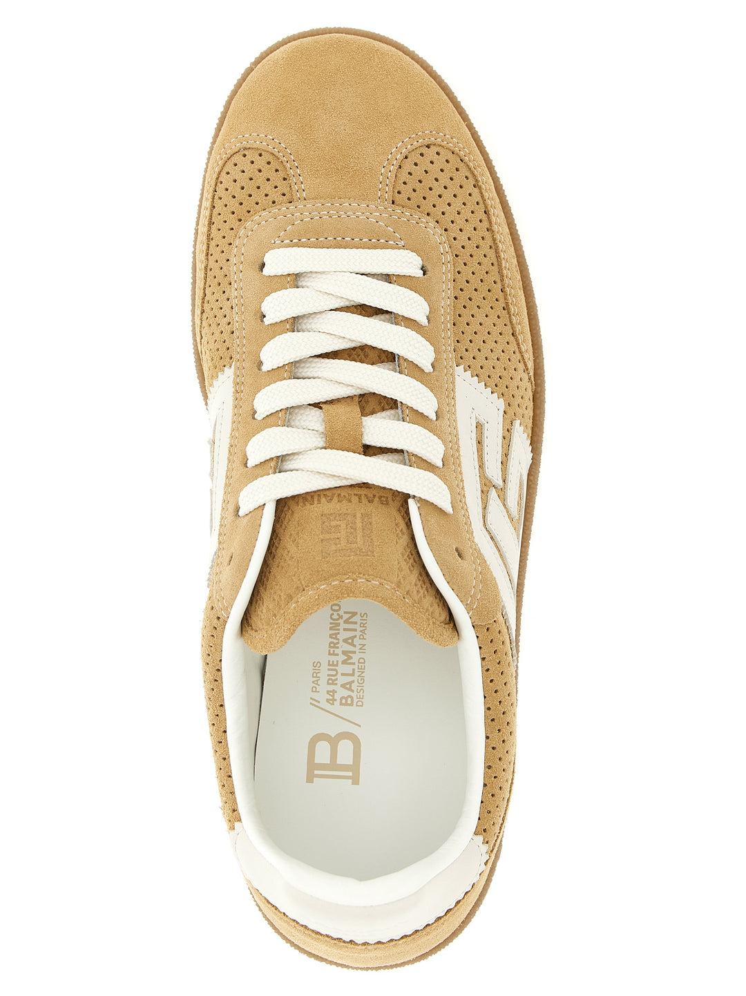 Balmain Suede Sneakers - Beige | f5e693054a4201028befbd1426dc885b20eee0c8