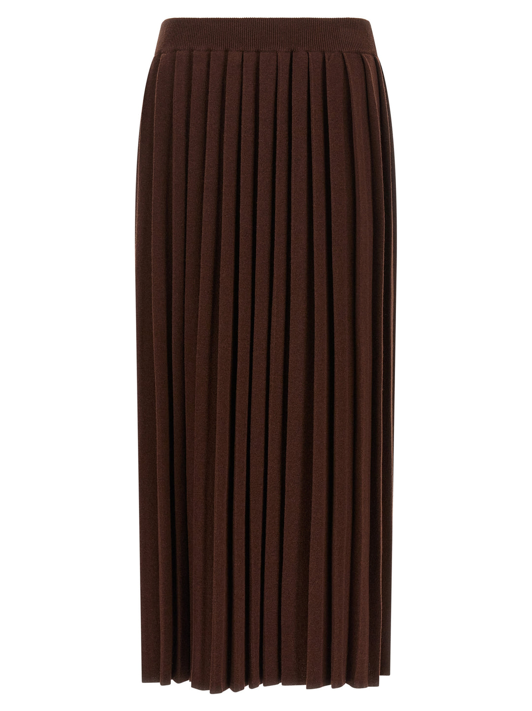 Fabiana Filippi Knitted Pleated Skirt Skirts - Brown | c81409bcce388904cc7a3f347c3f27887ac7b4de