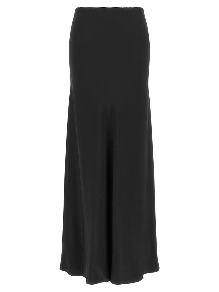 Fabiana Filippi Shiny Satin Enver Skirt Skirts - Black | 68623bf9892486f12a4b806f18cd24183512b1bb