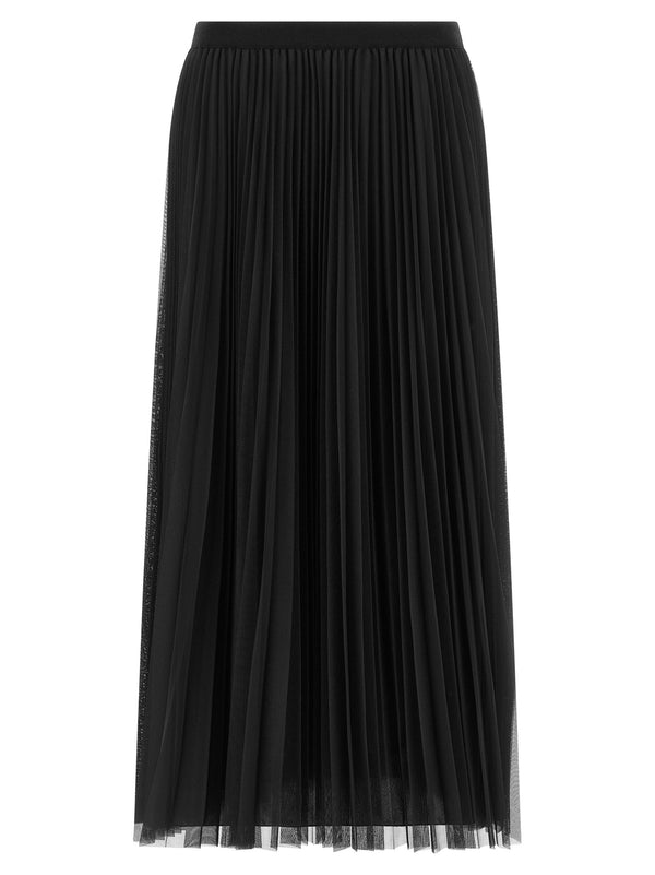 Tulle Pleated Skirt Skirts Blue