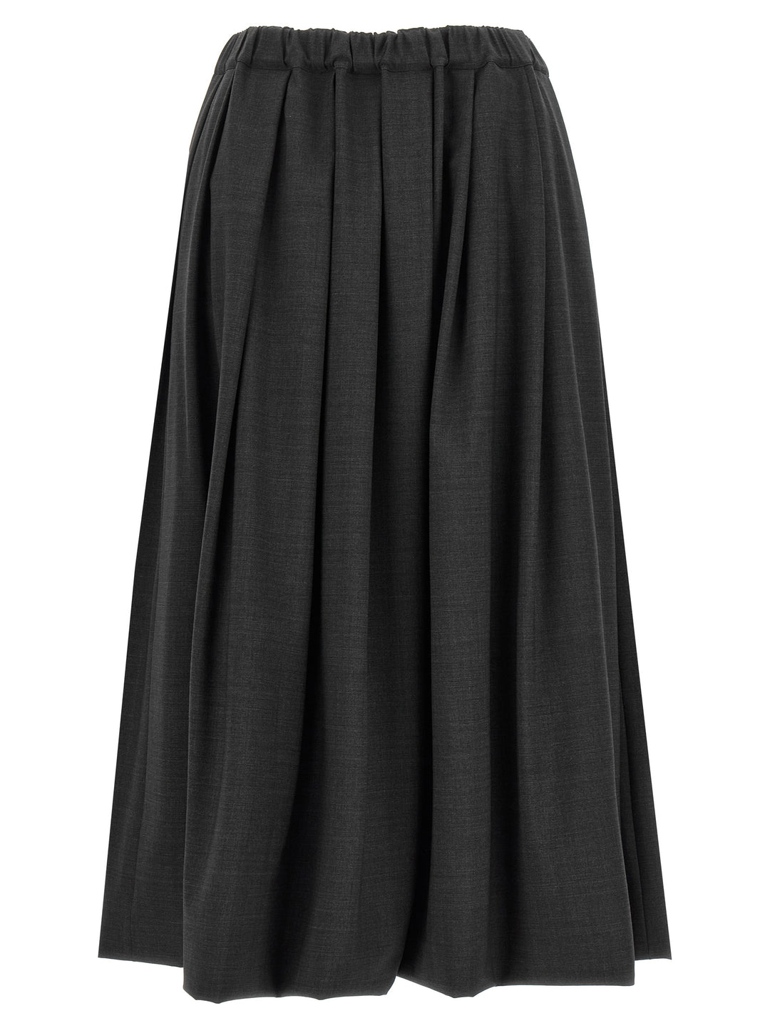 Pleated Midi Skirt Skirts Gray