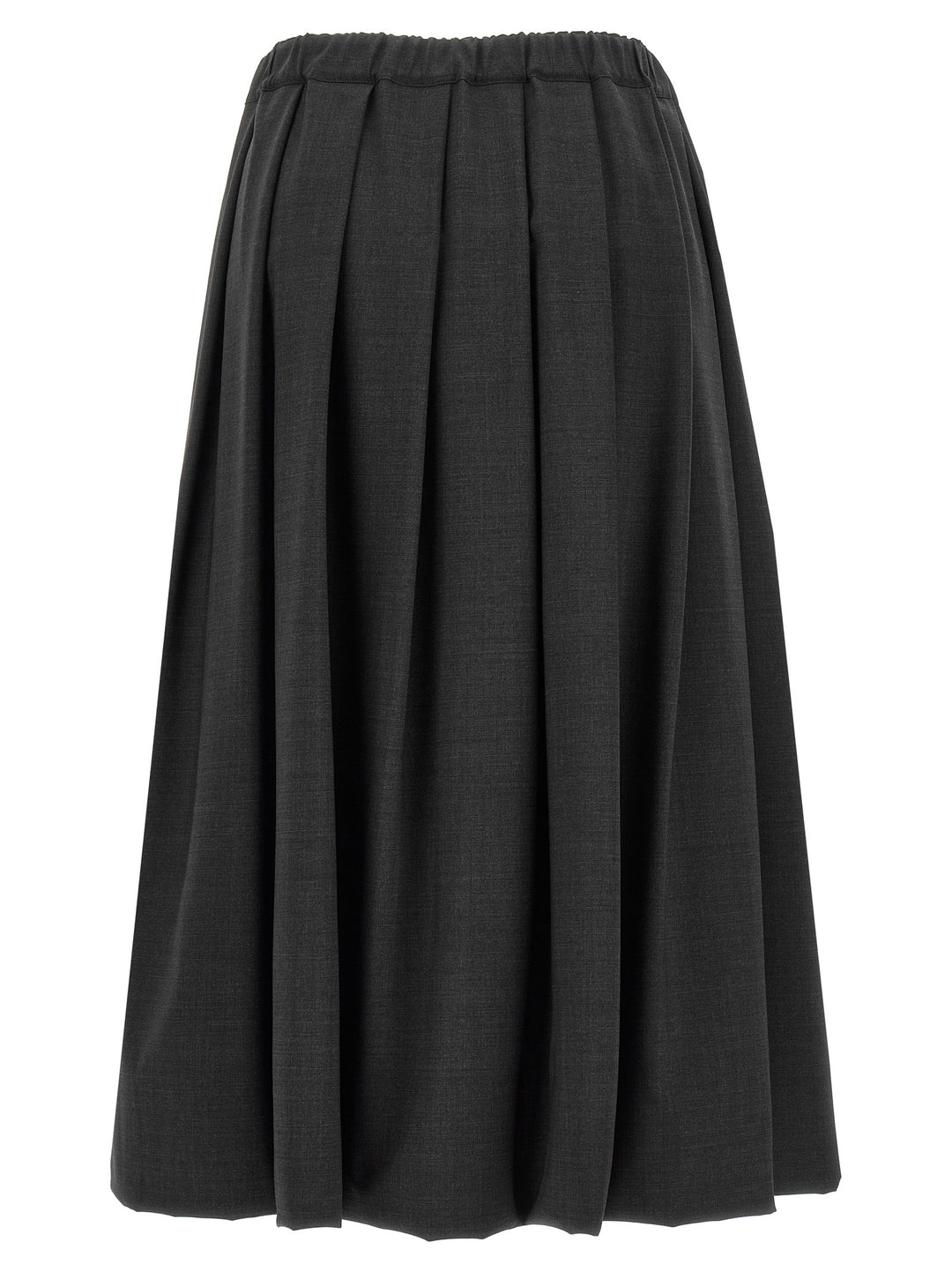 Pleated Midi Skirt Skirts Gray