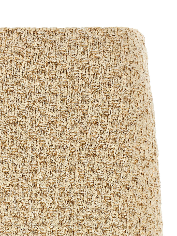 Fabiana Filippi Denim-Effect Tweed Skirt Skirts - Gold | 45a11007e797c4417737ca7eafa60c532d29de1b