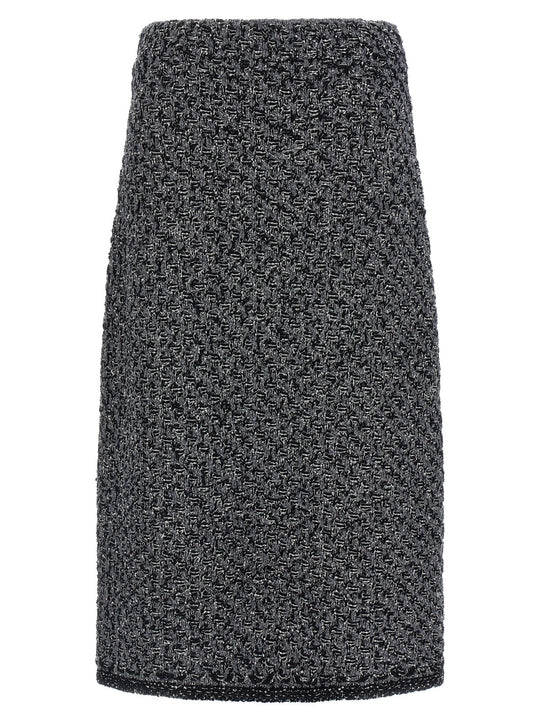 Tweed Skirt Skirts Blue