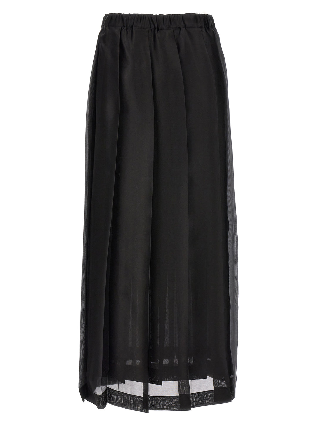 Long Pleated Skirt Skirts Black