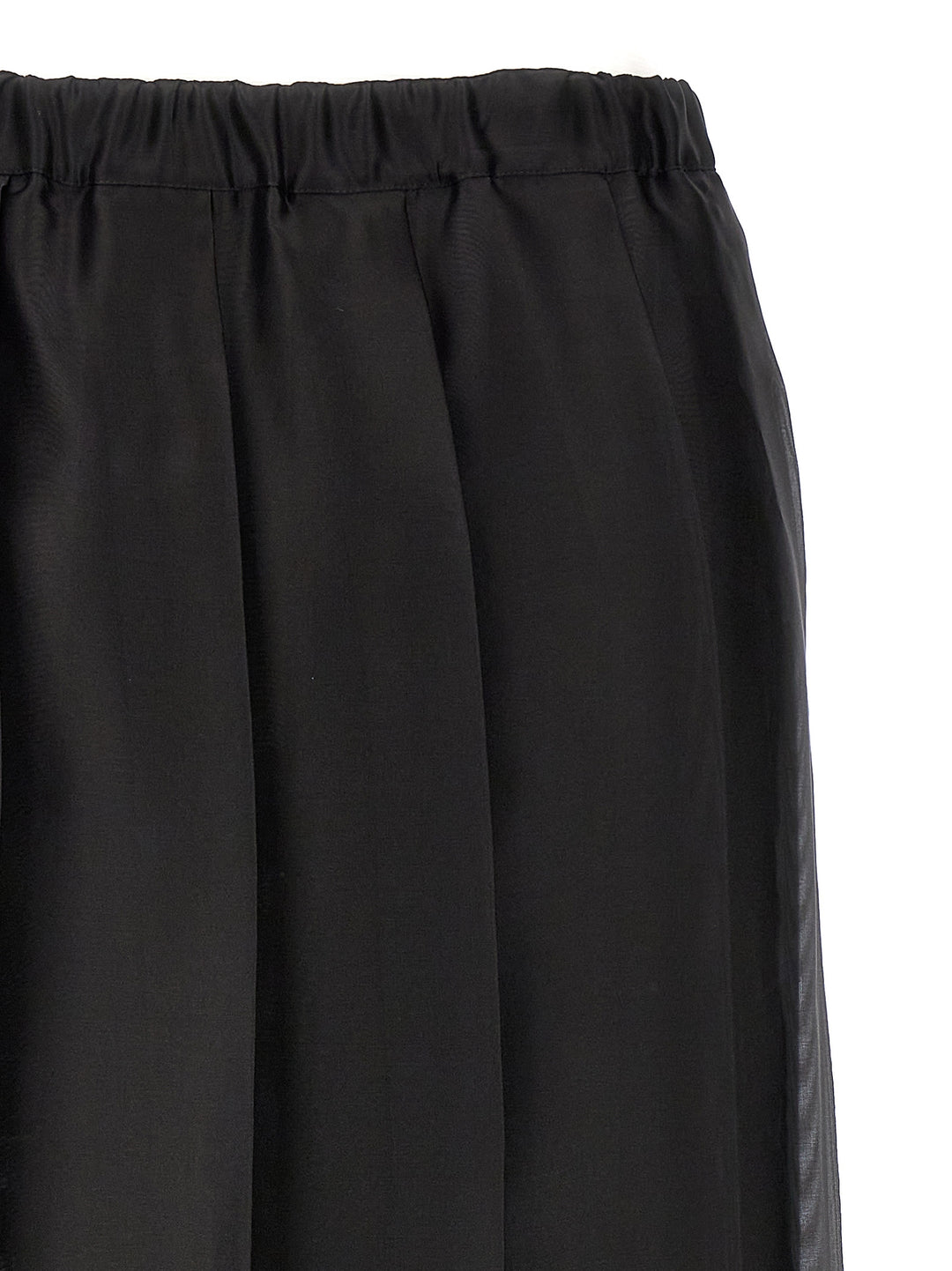 Long Pleated Skirt Skirts Black