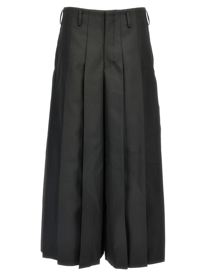 Pleated Trousers Pants Black