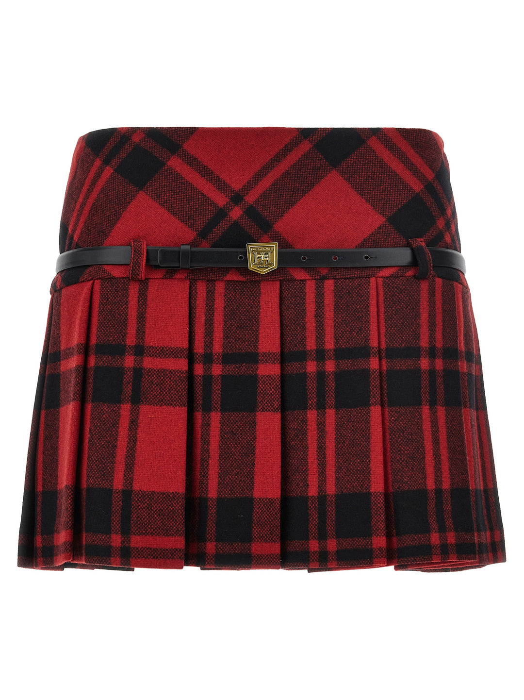 Tartan Belt Skirt Skirts Multicolor