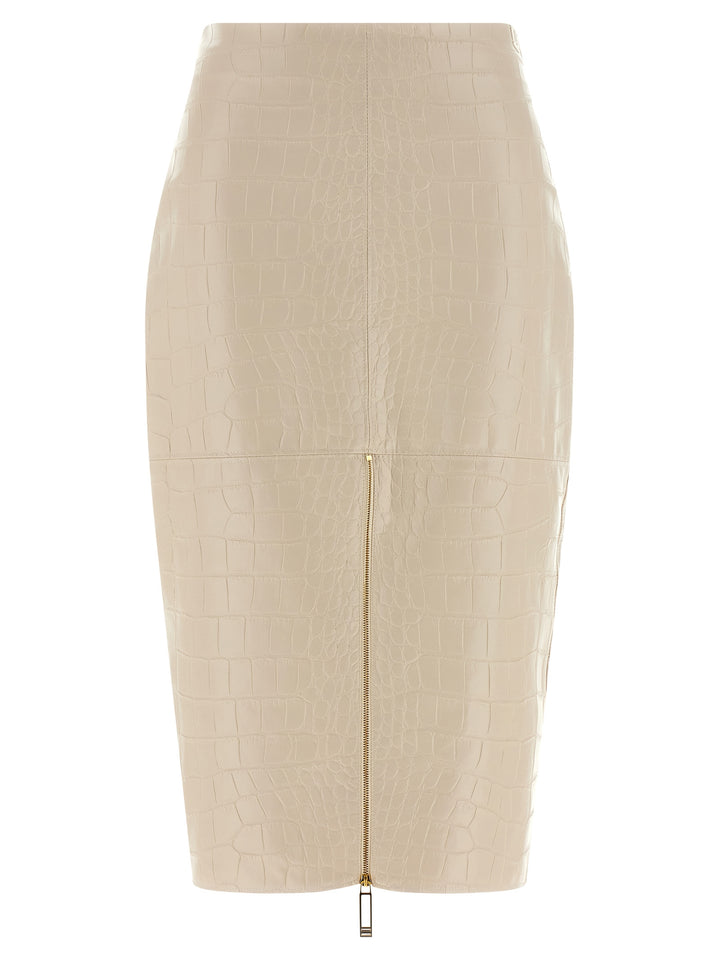 Elisabetta Franchi Longuette Skirt Skirts - White | 9913f8815df9a136dc004152d05f08dff6d1c182