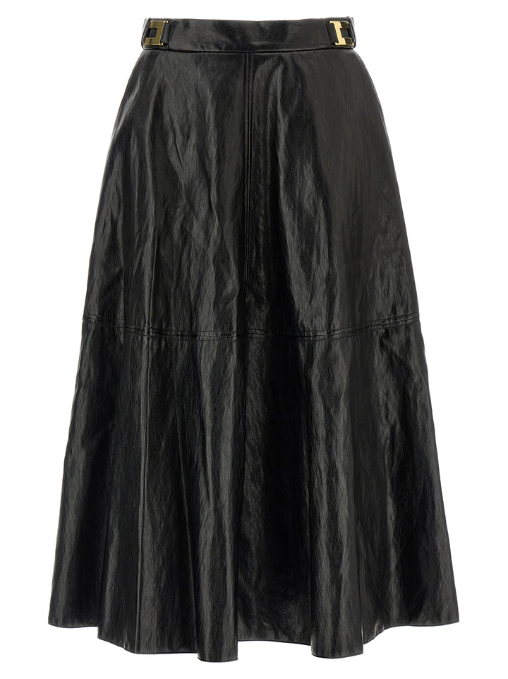 Elisabetta Franchi Craquelé Skirt Skirts - Black | 06dea302d052c1c972934cbdea04303994020307