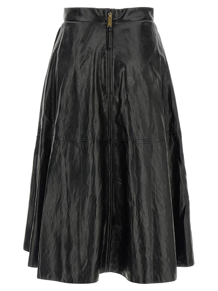 Elisabetta Franchi Craquelé Skirt Skirts - Black | 2345370dd11cd26881b095a037e4f41bd17ad782