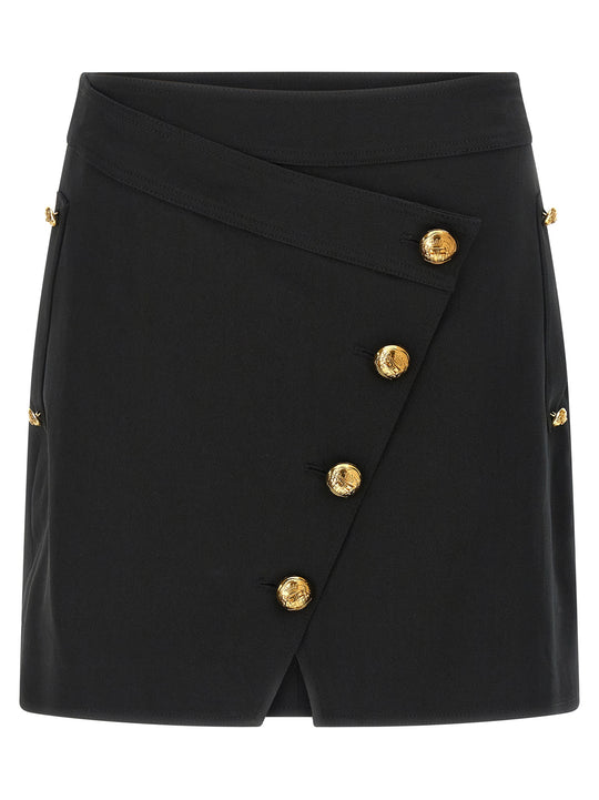 Jewel Button Skirt Skirts Black
