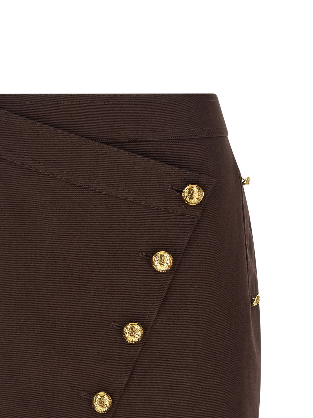 Elisabetta Franchi Jewel Button Skirt Skirts - Brown | 9e0dc6a4d2ad246780cf2b3e85b467d2d5f17dd5