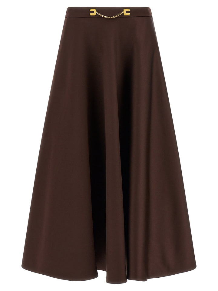 Elisabetta Franchi Duchesse Skirt Skirts - Brown | 548971df2061a4f38c5bd48fc98f09c1589f419b