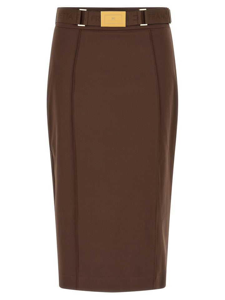 Elisabetta Franchi Belt Skirt Skirts - Brown | f46921230e6601b3f08423b6c92e04b694f93dd1