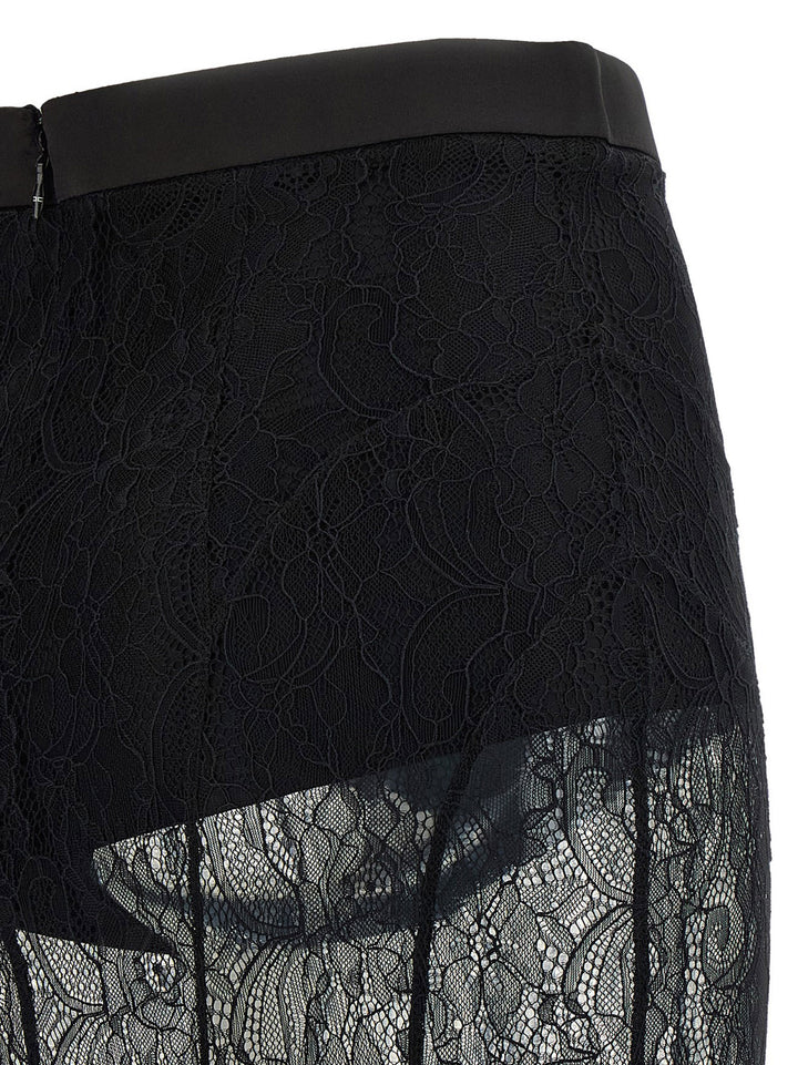 Elisabetta Franchi Lace Long Skirt Skirts - Black | 4c3d1b18056726db5b6e3bb7dd7acf5141108367