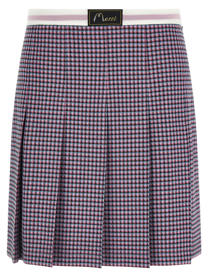 Marni Houndstooth Skirt Skirts - Purple | 331357d9cf5aea25766548201a3eb6e6fbe2ad47
