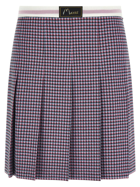 Houndstooth Skirt Skirts Purple