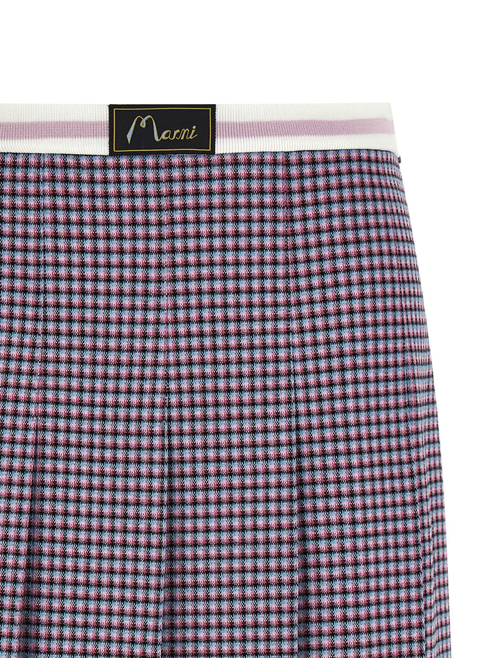 Marni Houndstooth Skirt Skirts - Purple | 7931f84e10ad5a12cdf2bd134d097b6412eecb8a
