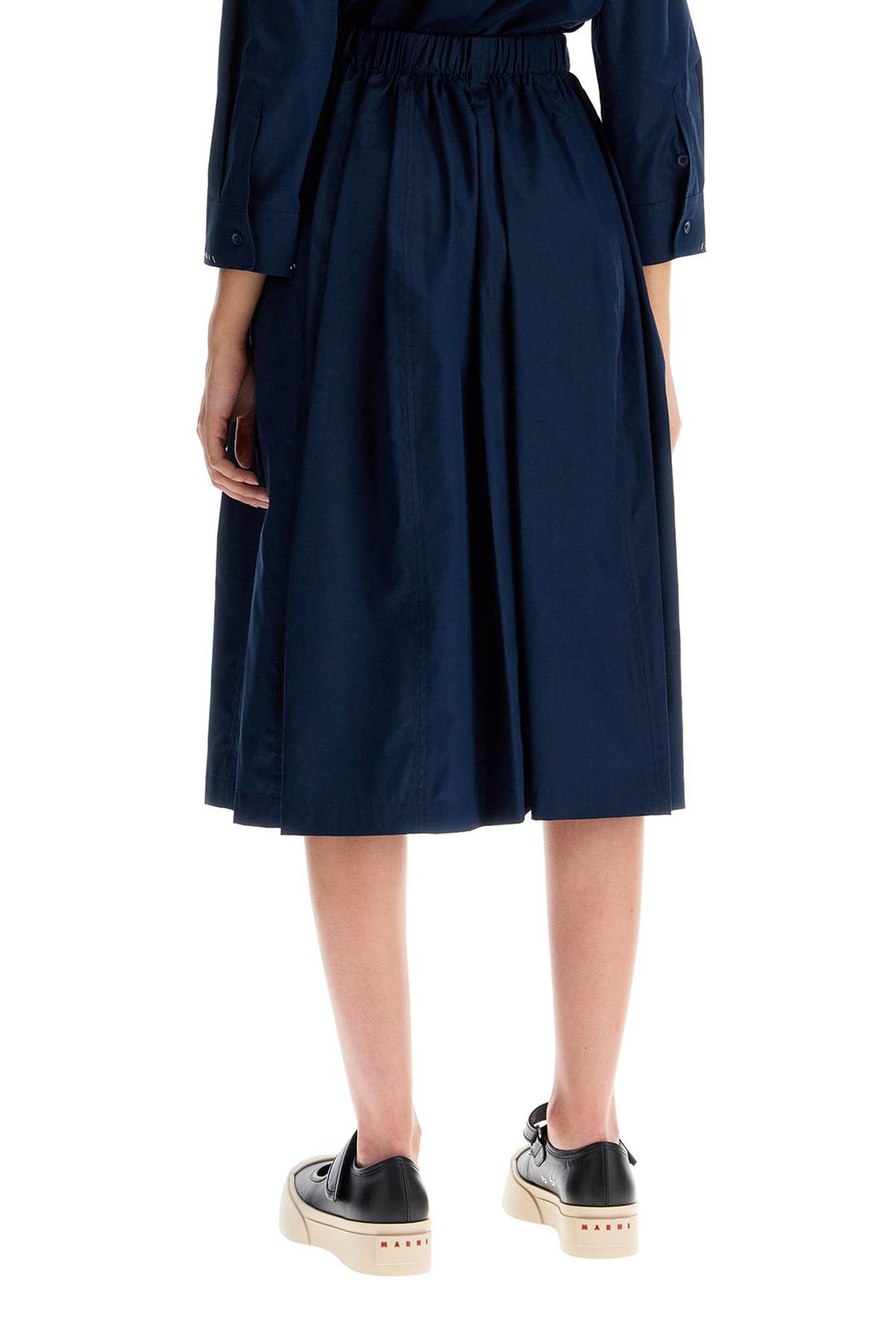 Organic Poplin Full Skirt With Fl